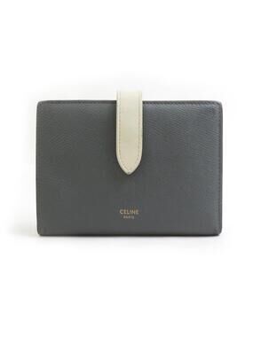 Auth Celine Bifold Wallet Grey X Off #302949C14B